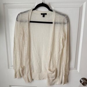 J. Crew Cream Open-Front Cardigan